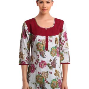 Ayaany Women Printed Red Tunic