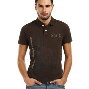 Basics Men Brown Polo T-shirt