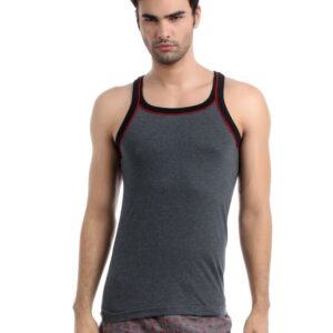 Chromozome Men Charcoal Melange Innerwear Vest