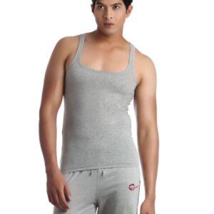 Chromozome Men Grey Melange Innerwear Vest