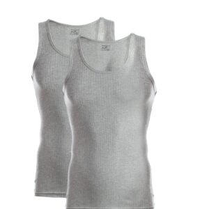 Chromozome Men Grey Melange Innerwear Vest (Pack of 2)