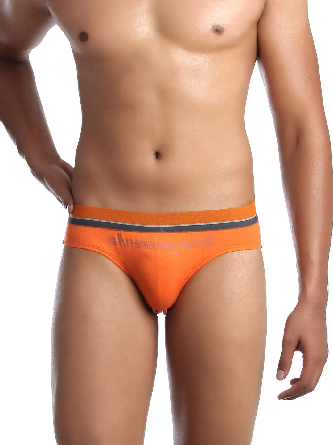 Chromozome Men Orange Briefs