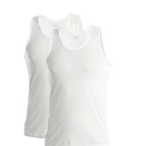 Chromozome Men White Innervests (Pack of 2)