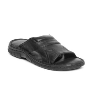 Clarks Men Black Leather Sandals