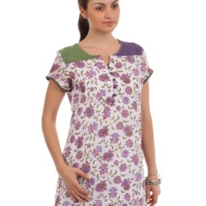 Diva Women Purple & White Kurta