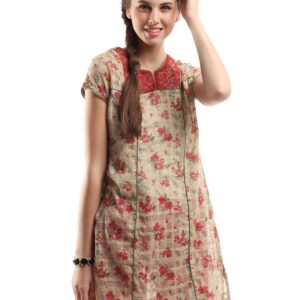 Diva Women Printed Beige Kurta