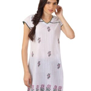 Diva Women Printed White Kurta