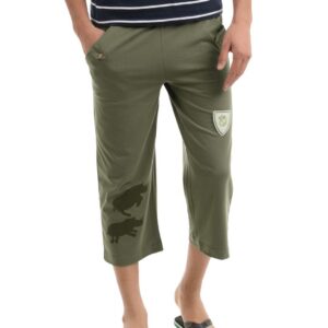 Do u speak green Men Olive 3/4th Pant