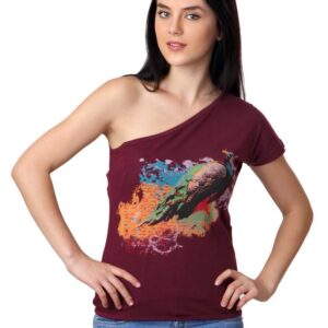 Do u speak green Women Burgundy T-shirt