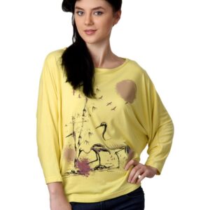 Do u speak green Women Yellow T-shirt