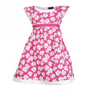 Doodle Kids Girl Printed Pink Dress
