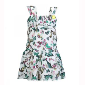 Doodle Kids Girl Printed White Dress