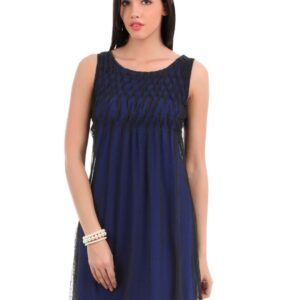 Elle Women Blue & Black Dress