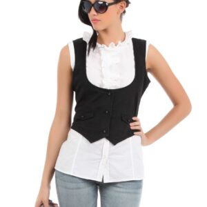 Elle Women Charcoal Waistcoat