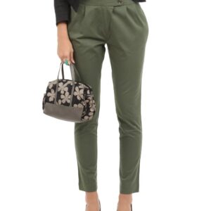 Elle Women Olive Trousers
