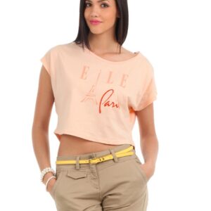 Elle Women Peach T-shirt