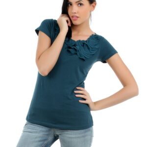Elle Women Teal T-shirt