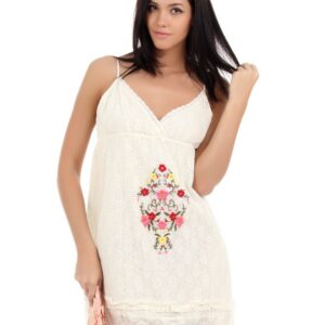 Elle Women White Shift Dress