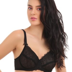 Enamor Black Full Figure Bra