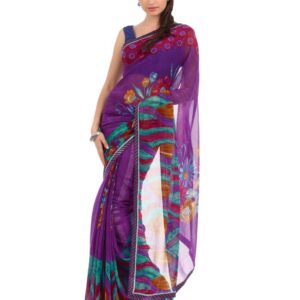 FNF Purple Evening Wear Sari