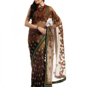 FNF Brown Collection for Wedding Wear Sari