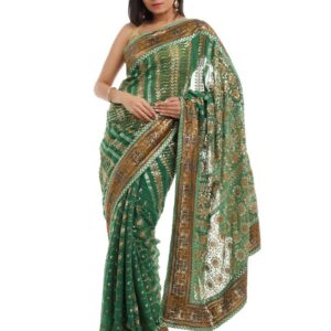 FNF Green Wedding Collection Sari