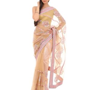 FNF Light Orange Wedding Collection Sari