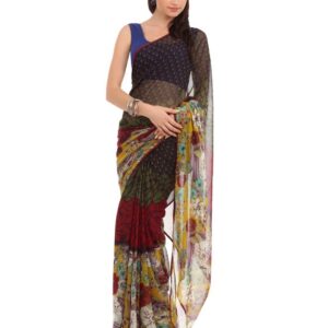 FNF Multi Colour Evening Wear Sari