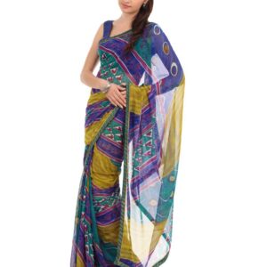 FNF Multicoloured Evening Wear Sari