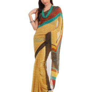 FNF Yellow Evening Wear Sari