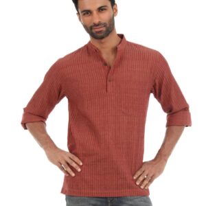 Fabindia Men Rust Kurta