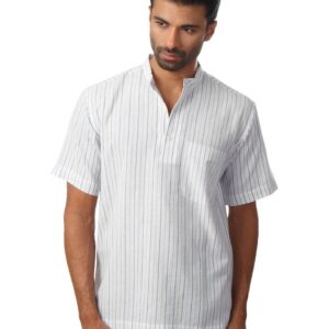 Fabindia Men Striped White Kurta