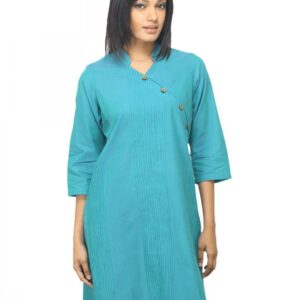 Fabindia Women Blue Mangalgiri Kurta