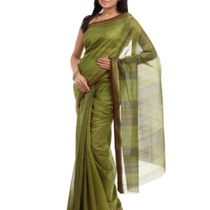 Fabindia Green Maheshwari Zari Saree