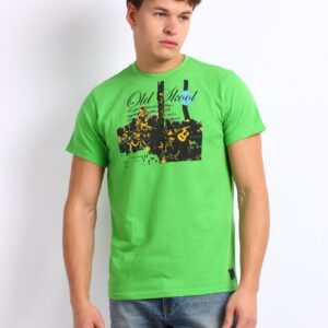 Facit Men Green Printed T-shirt
