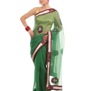 FNF Green Sari