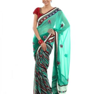 FNF Green Sari