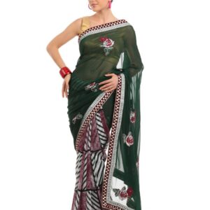 FNF Green Sari