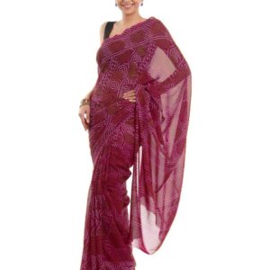 FNF Magenta Printed Sari