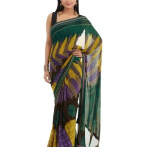 FNF Multi Coloured Printed Sari