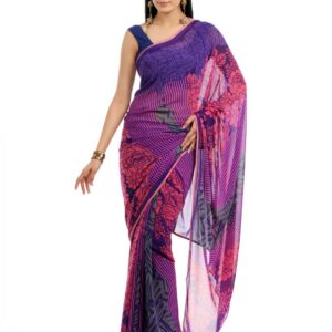 FNF Multi Coloured Printed Sari