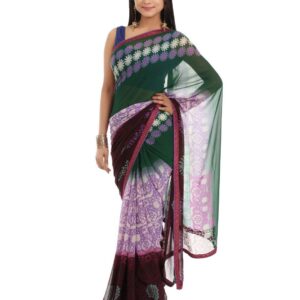 FNF Multi Coloured Printed Sari