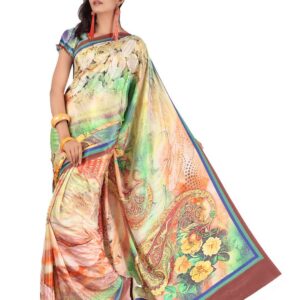 FNF Multi Coloured Printed Sari