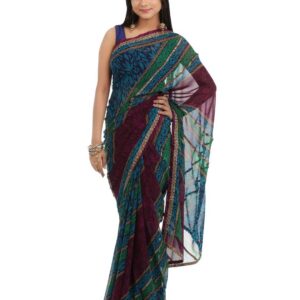 FNF Multi Coloured Printed Sari
