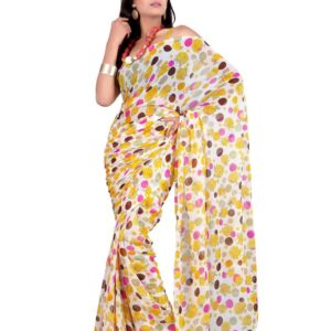 FNF Multi Coloured Printed Sari
