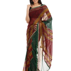 FNF Multi Coloured Printed Sari