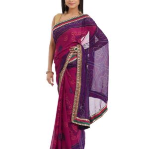 FNF Blue Printed Sari