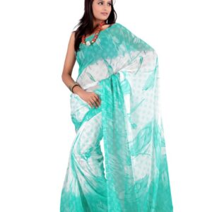 FNF Printed Seagreen Sari