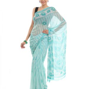 FNF Printed Blue Sari