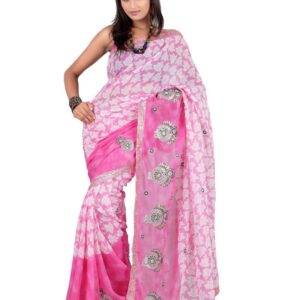 FNF Printed Pink Sari
